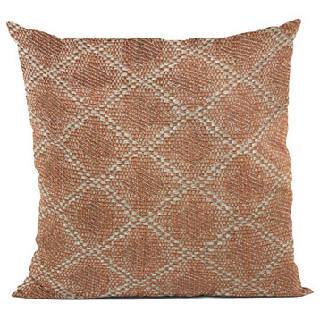 Plutus Brown Diamond Luxury Throw Pillow, 16"x16"