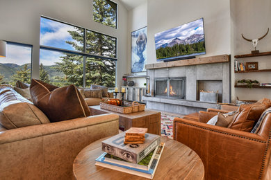 Living room - modern living room idea in Salt Lake City