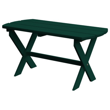 Poly Folding Oval Coffee Table, Turf Green