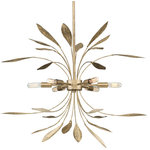 Progress Lighting - Mariposa 6-Light Antique Gold Luxe Pendant Hanging Light - Take a naturalistic approach to modern room design with the Mariposa Collection 6-Light Antique Gold Contemporary Hanging Pendant Light.
