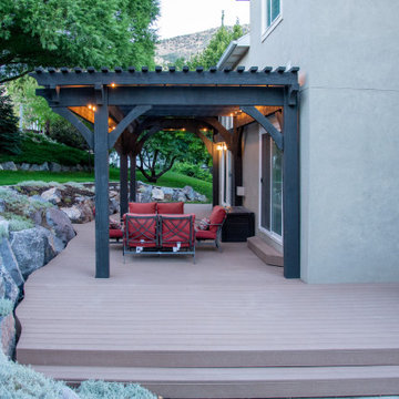 Cedar Hills, UT Barrel Roof Pergola w/Custom Contoured Deck