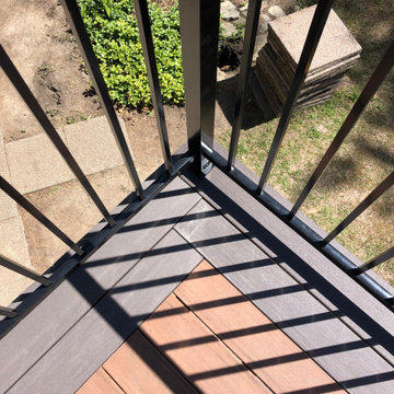 Azek Mahogany and Dark Hickory Walkout deck