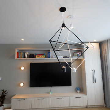 Modern Architectural Millwork Feature TV Unit storage