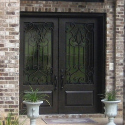 Monterrey Wrought Iron Double Door - Front Doors