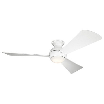 Ceiling Fan Light Kit - 11 inches tall by 54 inches wide-Matte White Finish