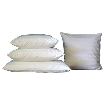 White Goose Down Pillow, White, Euro