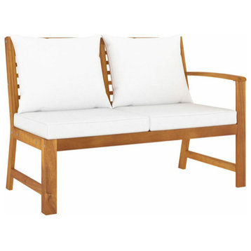 vidaXL Patio Bench Outdoor Sectional Sofa with Cushions Solid Acacia Wood