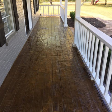 VA102317 - Resurfaced wood pattern concrete porch