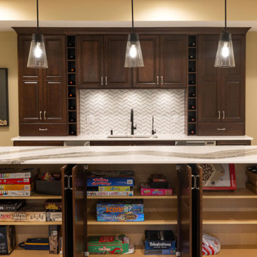 Traditional Lower Level Bar