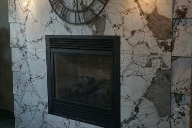 Inspiration for an industrial living room remodel in Other