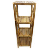 Solid Bamboo Square Shelves, 4-Tier