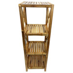 Master Garden Products - Solid Bamboo Square Shelves, 4-Tier - Our bamboo shelf and racks can be used in residential or commercial premises. Use them in your bathroom as a towel rack, in the living room as a book shelf, or for your business as a retail display rack. The compact square bamboo shelves dimension is 14.5" W x 13" D x 48" H, ideal for bathroom and other smaller rooms.