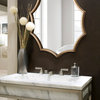 Lalina Scalloped Round Framed Accent Mirror, Gold 24" Diameter