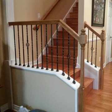 Stair Upgrade from Wood Balusters to Wrought Iron