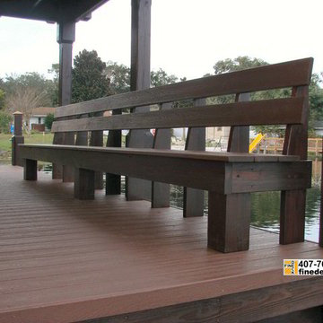 New Two Story Dock With Hip Roof Over a Boat Slip, Maitland FL.