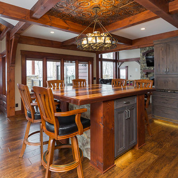 Rustic Lodge Style Kitchen in Runnells, Iowa