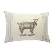 Goat Burlap Pillow