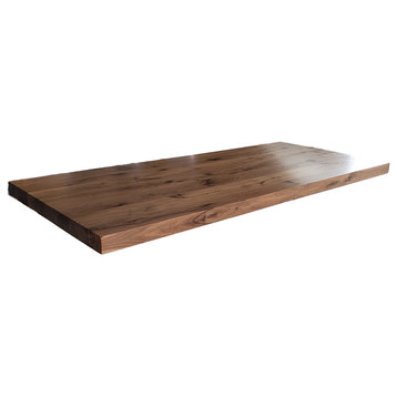 Thickened Edge Walnut Dining Table, 1.5"x36"x84", Straight Edge Smooth