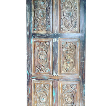 Consigned Carved Door, Vintage Barn Doors, Custom Exterior Entry Front Door