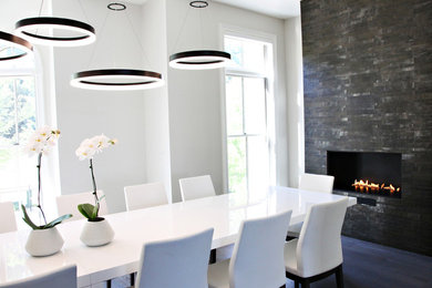 Minimalist dining room photo in New York