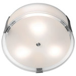 Access Lighting - Access Lighting 50121LEDDLP-BS/OPL Tara - 18" Flush Mount - Clear bent glass with frosted windows