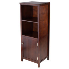 Linon Bracken 1-Door Floor Cabinet, Natural Bamboo