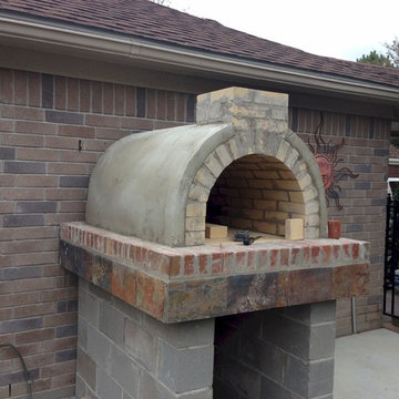 The Ritchie Family Father and Son Wood Fired Brick Pizza Oven in Texas