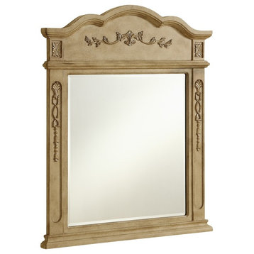 Danville 32" Traditional Mirror, Antique Beige