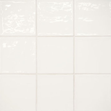 Marin 4" x 4" Ceramic Wall Tile, Pearl White (51-pack/5.49 sqft.)