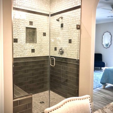 Glass and Tile Glam Shower