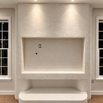 Minimalistic Plaster curved staircase - Saulty Dr, Sterling