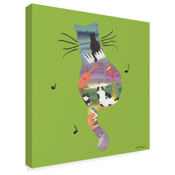 Whiskers Studio 'Music Cat' Canvas Art