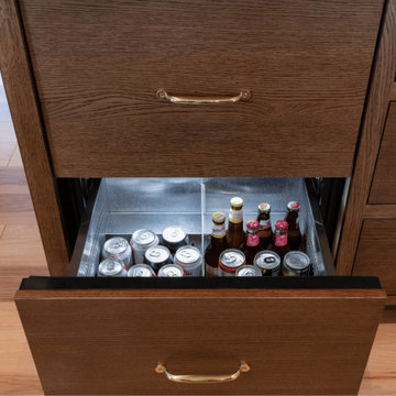 Panel-Ready Refrigerated Beverage Drawer in White Oak