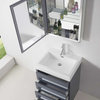 Bailey 24" Single Bathroom Vanity Set, Gray, Polished Chrome Faucet
