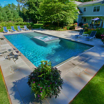 Pool & Spa with Sun-Shelf