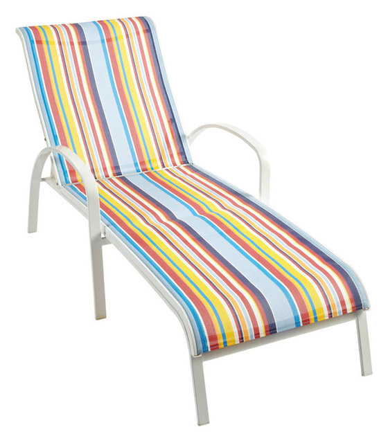 Del Terra Steel Sling Sunlounge Stacking Stripe Contemporary Del Terra Steel Sling Sunlounge Stacking Stripe