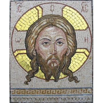 Jesus Iconography Mosaic Mural, 35"x44"