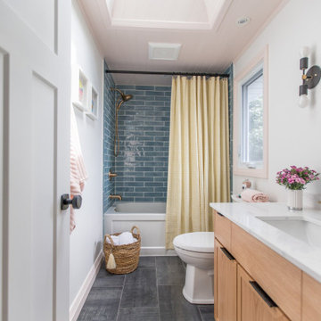 Family friendly master bathroom