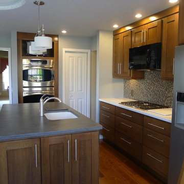 Quarter sawn white oak kitchen.