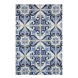 ArtisticHomeowner.com - Blue Pattern Tile Wallpaper - Wallpaper