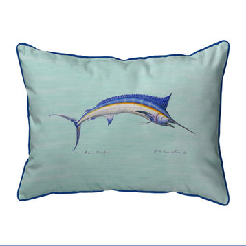 Betsy Drake Blue Marlin Extra Large 20 X 24 Indoor / Outdoor Teal Pillow