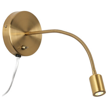 Wynne LED Wall Sconce, 3W, Aged Brass