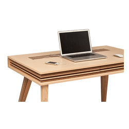 Midcentury Modern Desk: Wire Management - Desks And Hutches