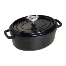 Staub Cast Iron 4.25-qt Coq au Vin Cocotte, Matte Black