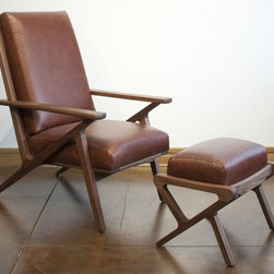Holloway Chair and Ottoman - Indoor Chaise Lounge Chairs