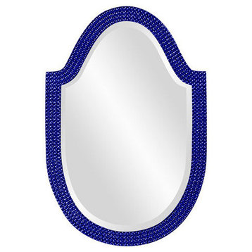 Lancelot Arched Mirror, Glossy Royal Blue