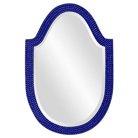 Lancelot Arched Mirror, Glossy Royal Blue