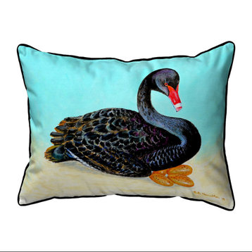 Betsy Drake Black Swan Extra Large Zippered Pillow 20x24