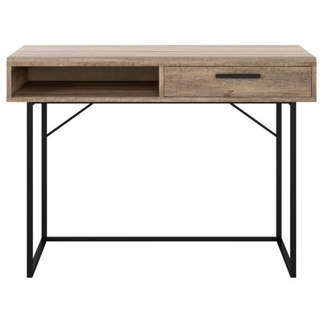 CorLiving Fort Worth Brown Wood Grain Finish Desk