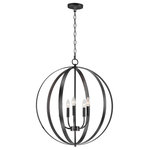 Maxim - Provident Five Light Chandelier - Offered in a variety of shapes and sizes the Provident collection offers a trending style at value engineered pricing. The pivoting metal bands in your choice of Oiled Rubbed Bronze or Satin Nickel are available in sizes that fit many coordinating locations.